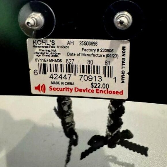 VERA WANG Goth Gunmetal Black Crystal/Black Ribbon Drop Earrings**NEW! - Picture 6 of 7